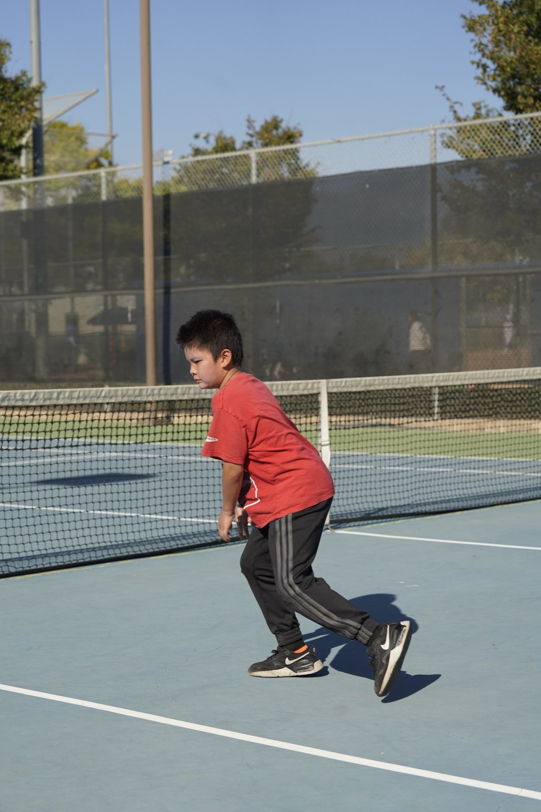 Kids at a Racket Outreach Saturday clinic, Fall 2026